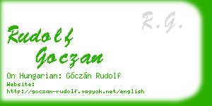 rudolf goczan business card