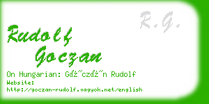 rudolf goczan business card